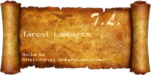 Tarcsi Lamberta névjegykártya